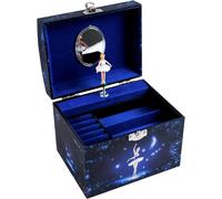 Boite a Musique Fille Ballerine - Boîte à Bijoux Musicale - Idéal Cadeau Jeune Fille - Coffret Bijoux Fille - Brille dans la nuit - Musique Nocturne de Chopin
