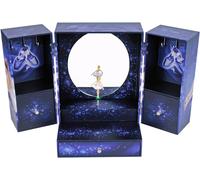 Boite a Musique Fille Ballerine - Boîte à Bijoux Musicale - Idéal Cadeau Jeune Fille - Coffret Bijoux Fille - Brille dans la nuit - Musique Nocturne de Chopin
