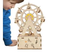 Boîte à musique grande roue en bois - Kit de montage manuel mécanique rotatif à faire soi-même | Cadeau d'anniversaire pour adolescents Adultes Garçons Filles Loisirs Collector Décoration Présentoir
