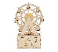 Boîte À Musique Grande Roue - Kit D'assemblage Rotatif En Bois, Projet D'artisanat Artistique | Boîte À Musique Créative Et Décorative, Design Moderne Et Durable, Cadeau D'anniversaire Pour Adultes Et