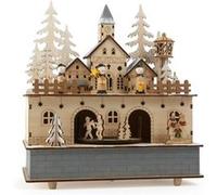 Small Foot Design Boîte à musique 10543 Village illuminée bois naturel 24 x 21 x 11 cm