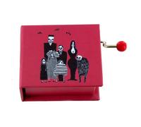 Boîte à musique/boîte musicale à manivelle en carton en forme de livre avec mécanisme musical de 18 notes (Réf: 1651) - La famille Addams - Thème de la série TV (Vic Mizzy)