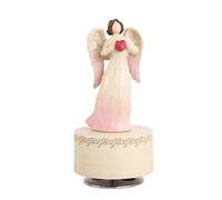 Boîte à musique « Lots of Love » - Ange gardien - Figurine musicale sculptée peinte à la main - Cadeau idéal pour femme, fille, maman, fille, anniversaire, Noël, You Are My Sunshine