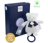 Doudou et Compagnie - Ours musical Clair de Lune - Peluche veilleuse luminescente 17 cm