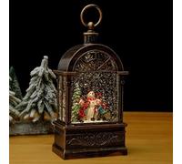 Boîte à musique lumineuse pour lampe en cristal de Noël, délicieuses mélodies de vacances, compatible USB/batterie (C)