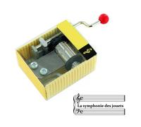 Boîte à musique - LUTECE CREATIONS - Symphonie des jouets (Haydn/Mozart) - 18 notes manivelle - Boîte carton fenêtre - 5x4x2,5 cm
