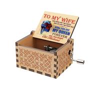Boîte À Musique Manivelle Classique - En Bois Vintage Boîte Àentin | Coffret Musical 18 Notes Mélodie - Boîtes À Musique À Manivelle En Bois | Jouet Musical À ,Boîtes Mignonnes Gravées À Vintage