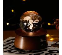 Boîte À Musique Moderne Boule Transparente avec Élément 3D Flottant Et Éclairage Ambiant(C)