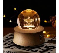 Boîte À Musique Moderne Boule Transparente avec Élément 3D Flottant Et Éclairage Ambiant(D)