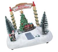 Boîte à musique multifonctionnelle à piles et USB - Affichage rotatif d'intérieur de Noël - Avec éclairage LED de qualité supérieure
