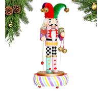 Boîte à musique Nutcracker - Décoration de vacances sur le dessus de table en bois et en coton | Décoration saisonnière de Noël, figurine classique de cracker de noix pour la maison, le bureau, et