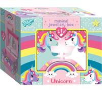 Boîte à musique pour bijoux avec figurine licorne et miroir