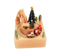 Boîte à musique pour sapin de Noël - Boîte à musique en bois, boîte à musique de Noël | Boîte à musique créative, Décorations musicales rotatives pour Noël, Festival, Vacances