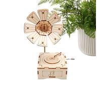 Boîte à Musique Puzzle, boîte à Musique en Bois - Décor de Bureau de boîte à Musique mécanique,Jouets à Tige, décorations de boîte à Musique, Kits de Construction artisanaux pour Adolescents et ADU