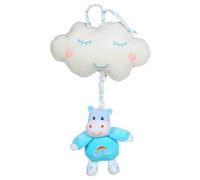 Boîte à musique rainbow hippopotame - 32 cm bleu TU