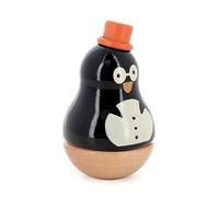 Vilac - Boîte à Musique René Le Pingouin - Jouet d'Eveil et de Décoration en Bois Massif - 6 Personnages à Collectionner - pour Enfants Dès la Naissance