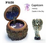 Boîte À Musique Rétro 12 Signes Du Zodiaque En Bronze,Boîtes À Musique 12 Constellations,Soleil,Dieu,Cadeau Pour Filles,Fête De Léon,Cadeaux D'anniversaire - Type Capricorn Px08