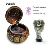 Boîte À Musique Rétro 12 Signes Du Zodiaque En Bronze,Boîtes À Musique 12 Constellations,Soleil,Dieu,Cadeau Pour Filles,Fête De Léon,Cadeaux D'anniversaire - Type Capricorn Px03