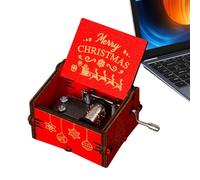 Boîte à musique rétro de Noël - Avec notre boîte à musique à manivelle classique rétro | Boîte à musique de Noël pour mariages, vacances