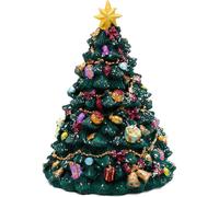 Boîte à musique rétro "Oh Tannenbaum" tournant - 16 cm - Arbre de Noël décoratif à remonter avec musique - Décoration de table de Noël Décoration de fenêtre pour Noël Avent Hiver Village de Noël Acces