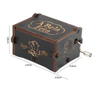 Boîte À Musique Rétro Vintage En Bois À Manivelle, Exquise Élégance Pirates Des Caraïbes, Artisanat De Maison, Ornements Cadeaux Décoratifs