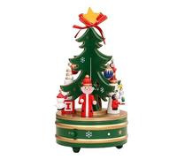 Boîte à musique rotative de Noël | Décoration de table musicale, boîte à musique d'arbre de Noël - Décoration de Noël, boîte à musique, figurine éducative et musicale, mécanisme à remonter pour