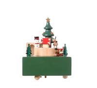 Boîte à musique train de Noël - Boîte à musique de Noël en bois élégante, décoration musicale de Noël | Boîte à musique de Noël de luxe avec une chanson de Noël classique jouante, bureau à