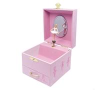 Trousselier - Ballerine - Boîte à Bijoux Musicale - Idéal Cadeau Jeune Fille - Phosphorescent - Brille dans la nuit - Musique Roméo & Juliette - Colori Rose Normal