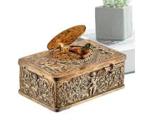 Boîte À Musique Vintage - 10 X 6 X 4 Cm, Boîte À Musique Élégante En Métal, Fonction Sonore D'oiseau | Boîtes D'oiseaux Chanteurs 3D, Présentoir De Table, Souvenir De Nouveauté Pour Dessus De Commode,