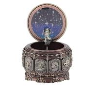 Boîte à Musique Vintage du Zodiaque, Boîte à Musique 12 Constellations Avec Déesse Rotative Scintillante Lumière LED Boîte à Musique Cadeau Pour Anniversaire Noël Saint Valentin(Taureau)