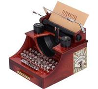 Boîte à musique Vintage en Bois avec Tiroir - Machine à Écrire G