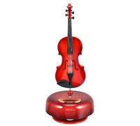 Boîte à Musique Violon Décorative en Abs, Style Vintage Marron