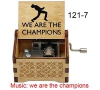 Boîte à musique We Are the Champions Hand,cadeau pour les fans de football et de sport,compagnon d'équipe,cadeaux d'amis -121-7