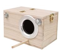 Boîte à Nidification des Oiseaux, 7, 7x4, 7x4, 7 Pouces Nid de Perruche avec Couvercle et Support à charnière, Maisons d'oiseaux en Bois pour Le pins