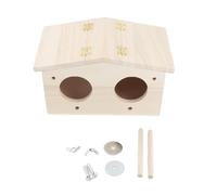 Boîte à Nidification des Oiseaux, Porte à Double Trou en Bois cachaticien élevage nid Budgie Reproduction Accessoires de boiseries pour Hirondelles de perroquets