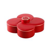 Boîte à noix rotative en forme de pétale, assiette à fleurs, étui de rangement des aliments, plateau de fruits secs à deux étages (couleur : D, taille : 1 pièce)(Argento_1pcs)