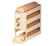 Boîte à oeufs, porte-œufs pour réfrigérateur - Boîte à œufs avec roulement automatique Porte-œufs à 4 couches, Distributeur d'oeufs de grande capacité Organisateur peu encombrant pour réfrigérateur et