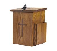 Boîte À Offrandes - 6,3 X 6,3 X 9,8 Pouces À Fixation Murale En Bois, Boîte À Offrandes Croisée Pour La Charité, Pour La Collecte De Fonds Pour Les Événements De Culte Funéraire, Le Sanctuaire De La P