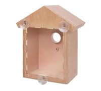 Boîte à Oiseaux de fenêtre Nid d'oiseau de fenêtre en Plastique avec Une Ventouse Forte et visualiser Le Miroir en Bois Naturel en Bois Naturel Couleur Transparente pour Les Cadeaux Jardin