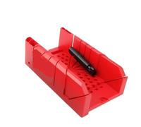 Boîte à onglet Boîte à onglets de serrage 12 pouces, 1 pièce, for scie bois, outils coupe, boîte avec barre levier réglable, couleur rouge ou noire pour coupes d'angle dans les lattes en bois(Red)