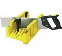 Boîte à onglet plastique + scie à dos + cales excentriques