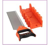 Boîte à onglets à serrage à angles multiples en plastique ABS de 12 pouces avec scie arrière pour le travail du bois et l'artisanat