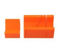 Boîte à onglets portable pour le travail du bois - Biseau 45° et 90° et coupes droites - Aide au guide de scie avec support de lame stable, plastique résistant, orange