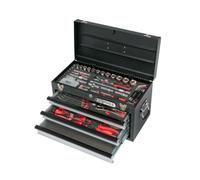 KS Tools Coffre à outils ULTIMATE 922.0100 - équipé, 3 tiroirs et plateau - 114 pièces - Noir