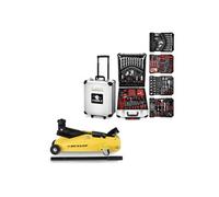 Boite à Outils 399 pièces BM TOOLS Chrome Vanadium & Cric Rouleur Hydraulique Compact 2T - Mallette en aluminium trolley