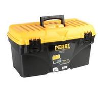 Perel Tools Boîte à outils 43,5 L – bac amovible, plastique robuste, poignée rabattable
