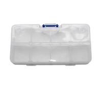 Boîte à outils à 8 compartiments mobiles - Boîte de rangement transparente pour vis, petites pièces et composants - En PVC imperméable et résistant à l'huile