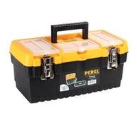 Perel Tools Boîte à outils 16,2 L – bac amovible, 3 organiseurs, polypropylène