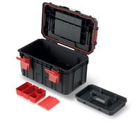 Boîte à outils avec porte-outils - Avec compartiments - Poignée ergonomique - Fermetures de serrage - Plastique - 45 x 28 x 26,4 cm