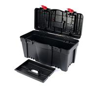 Boîte à outils avec porte-outils intégré pour atelier, garage et garage - Fermeture en plastique ABS (597 x 285 x 320 mm)